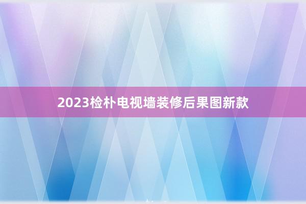 2023检朴电视墙装修后果图新款