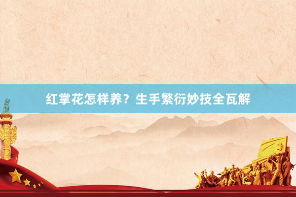 红掌花怎样养？生手繁衍妙技全瓦解